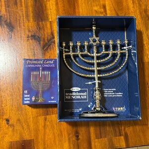 NIB Menorah with Candles
